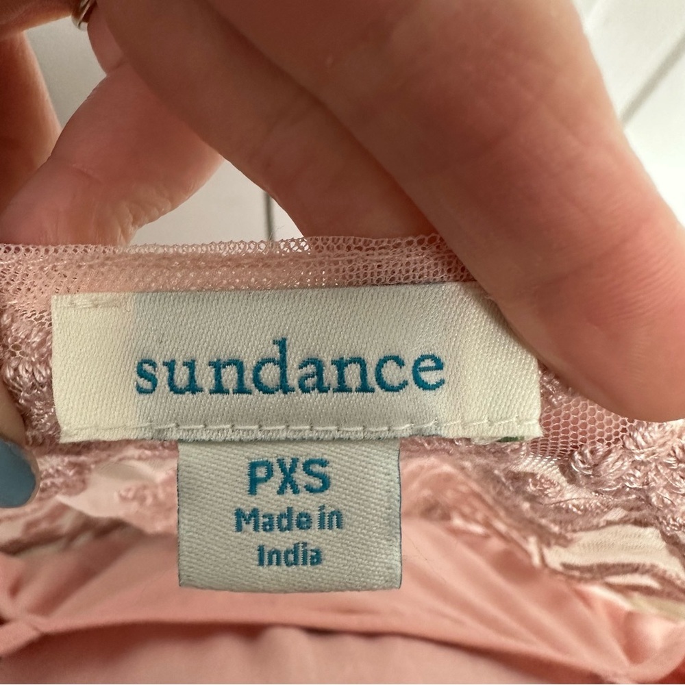 Sundance True Grace Pink Lace Dress Blush Pink Size PXS Coquette Feminine Soft - Picture 13 of 15